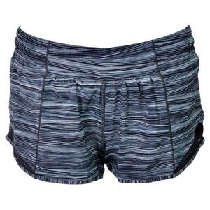 Lululemon Hotty Hot Short Low Tide Alpine White Black Lined sz4 (W7AIRR)